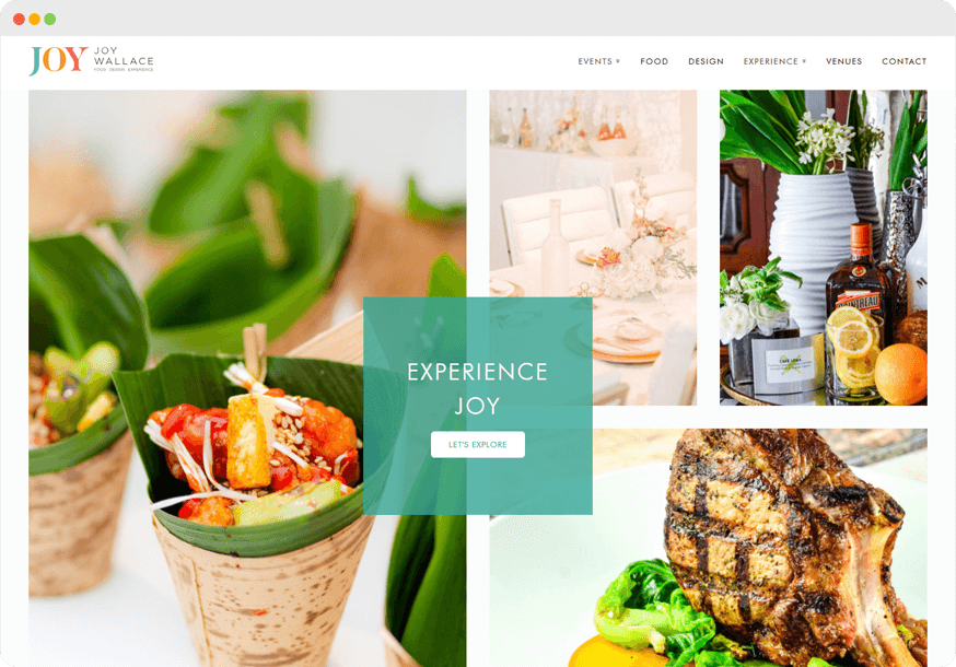 Joy Wallace Catering website