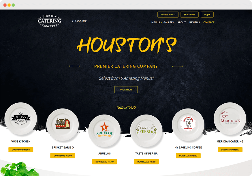 Huston Catering website